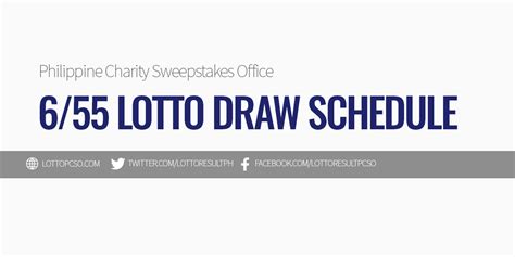 lotto 6/55 schedule|Philippine Charity Sweepstakes Office.